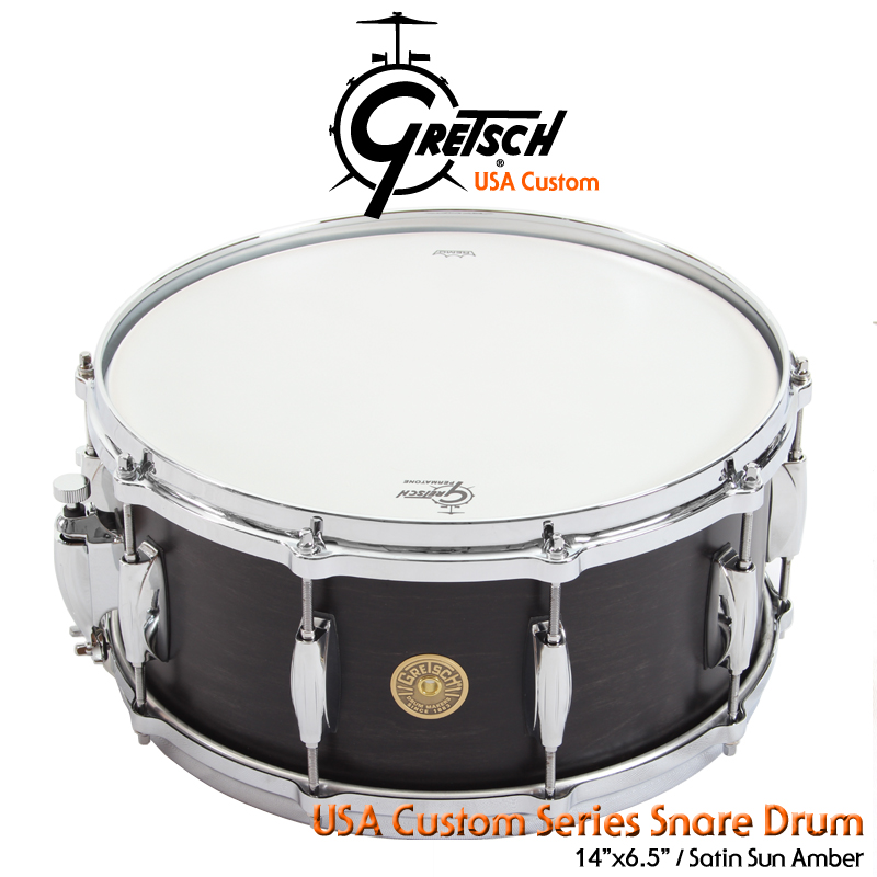 [★드럼채널★] Gretsch USA Custom Snare 'Satin Ebony' 14x6.5" /C-65141S-SEB